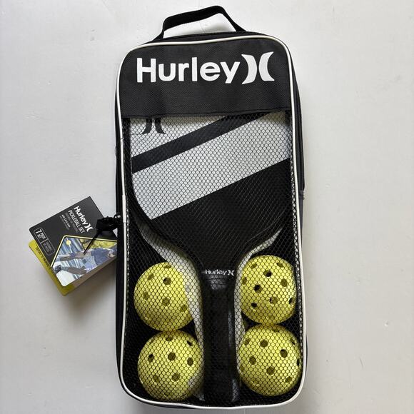 Hurley 7pc Pickleball Set (2 Paddles, 4 Balls, Carry Case)- New with Tags - Picture 1 of 7